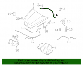 Front cowl seal BMW X5 X6 E70 E71 07-13