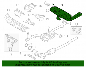 Rear muffler with barrel for VW Beetle 12-17 1.8T