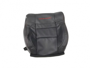 Jeep Grand Cherokee WK2 17-21 passenger seat back upholstery, black leather with red stitching, heated, ventilated Trailhawk