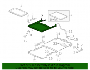 Sunroof mechanism frame Acura ILX 13-