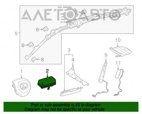 Airbag passenger in the dashboard Lexus RX350 RX450h 16-22