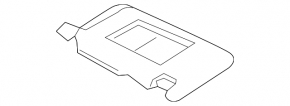 Left visor Honda Civic X FC 16-21 4d gray broken by curtain
