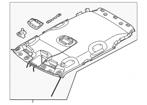 Kia Niro 17-22 headlining gray, without sunroof
