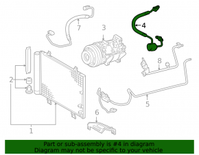 Air conditioning tube compressor-condenser Lexus GS450h 06-11