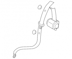 Seat belt rear central Audi Q3 8U 15-18 black