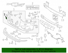 Audi A3 8V 17-20 S-line front bumper towing hook cap