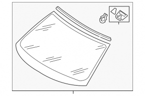 Windshield Audi A5 F5 17 - for projection