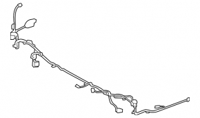 Rear bumper wiring Hyundai Santa FE Sport 13-16 prerest for parking sensors