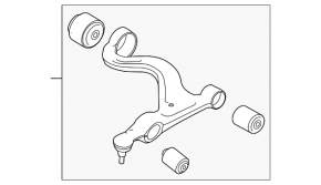 Lower control arm, front left, Porsche Panamera 10-14 AWD