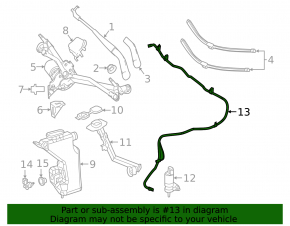 Mercedes GLC 16-22 heated windshield washer nozzle chain