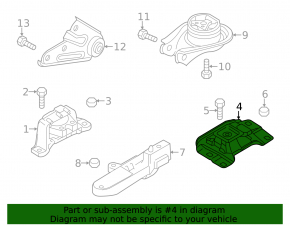 Engine mount left Mazda3 MPS 09-13