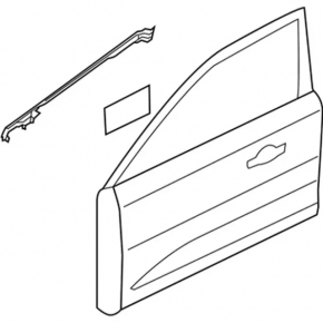 Bare front left door for Lincoln MKC 15-19