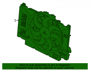 Radiator shroud diffuser assembly for Land Rover Range Rover Velar 18-26 2.0T, 3.0T 650 Watt