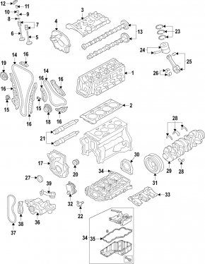 Piston VW Passat b8 16-19 USA 1.8 TFSI