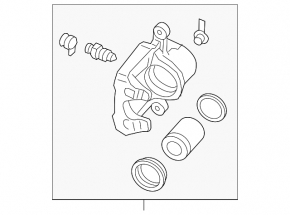 Cadillac ATS 13-19 rear left caliper assembly