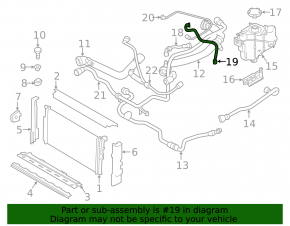 Cooling pipe return tank-collector BMW F30 12-18 small tank