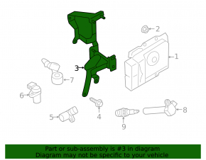 Subaru Outback 15-19 Engine Computer ECU Bracket
