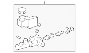 Subaru B10 Tribeca brake master cylinder with reservoir
