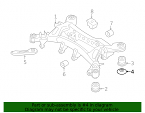 Rear subframe support washer left BMW X3 G01 18-