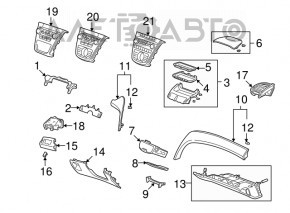 Radio Cassette Player Panel Assembly Acura MDX 07-13