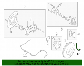 Brake hose rear left Nissan Altima 13-18