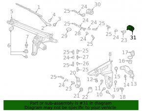 Windshield washer nozzle left Audi A6 C8 19- with heating