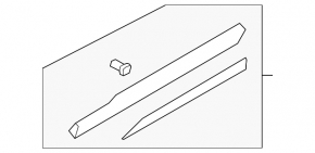 Lower front right door trim panel for Audi E-Tron 19-23 with glossy black insert
