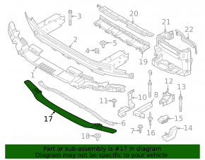 Lower front bumper bracket for BMW 5 Series G30 2021-23. Bumper support, 2021-22.