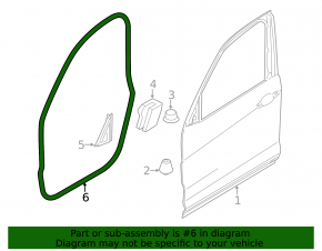 Front left door seal BMW X3 F25 11-17