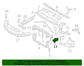 Left brake cooling duct for BMW 7 G11 G12 21-22 rest