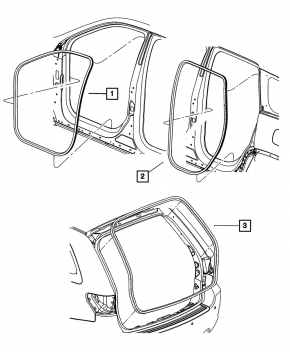 Rubber seal for tailgate Jeep Grand Cherokee WK2 11-21