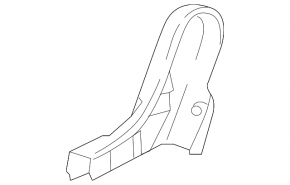 Side trim for rear left seat, 2nd row, right, VW Tiguan 18-24, black