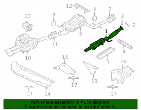 Intake pipe with catalytic converter VW Jetta 11-15 USA 2.0 with lambda probe
