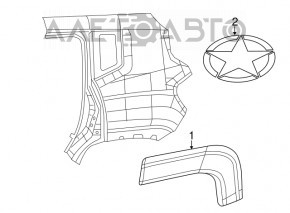 Jeep Renegade 15-24 Rear Left Fender Arch Cover