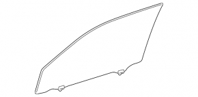 Front left door glass for Toyota 4Runner 10-24