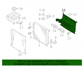 Radiator air duct VW Touareg 11-16 3.0TDI