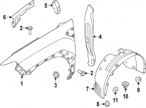 Right door-wing seal for Hyundai Santa Fe 24-26