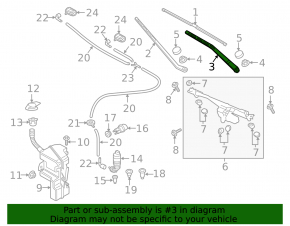 Left wiper arm Audi Q3 8U 15-18