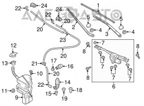 Left wiper arm Audi Q3 8U 15-18