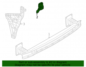 Right rear bumper mount for Audi A3 8V 17-20 (upper)