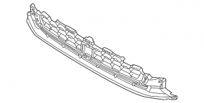 The lower grille of the front bumper of the Audi A3 22-24 is black