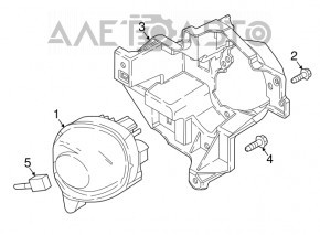 Fog light left fog lamp Mazda CX-5 17-21