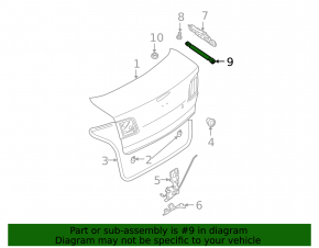 Right trunk lid shock absorber Mazda3 03-06