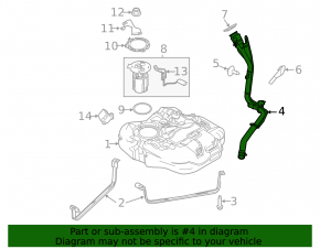 Ford Focus mk3 11-18 fuel filler neck