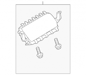 Passenger airbag in the dashboard of the Nissan Rogue Sport 20-22