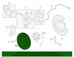 Rear left brake disc Chevrolet Camaro 16-23