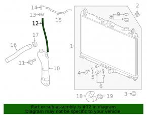 Honda Insight 19-22 engine cooling system pipe