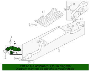 Kia Sorento 10-15 2.4-liter exhaust pipe