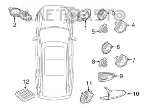 Speaker in ceiling rear right Volvo XC90 16-16