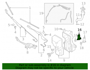 Windshield Washer Motor Volvo XC40 19-25